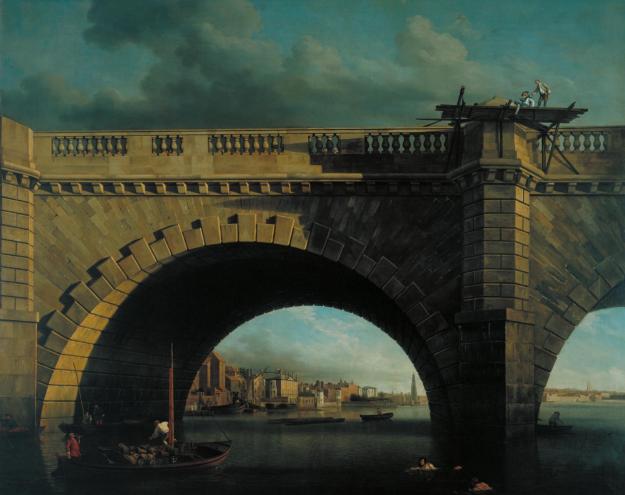An Arch of Westminster Bridge c.1750 by Samuel Scott c.1702-1772
