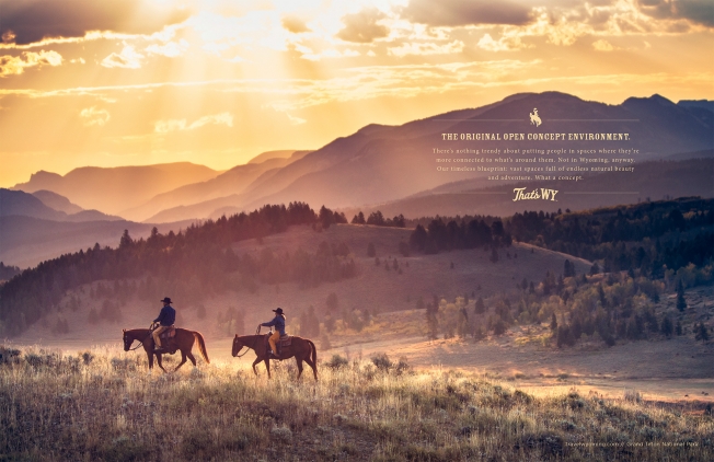 Wyoming by BVK ad agency - manifest destiny reflection