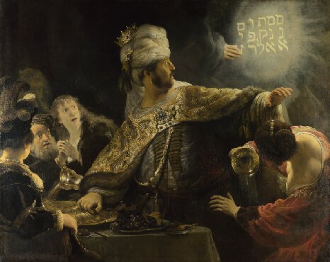 part 5 - white cube - Belshazzars Feast - Rembrandt